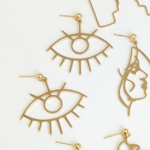 Urban Outfitters Jewelry - Minimalist Artists Art Eye Drop Earrings
